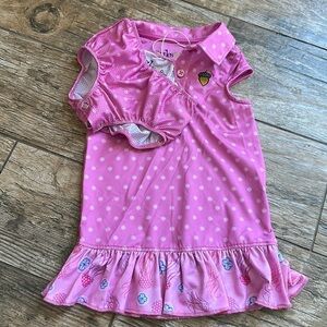 Turtles and Tees Girls Golf Clothes dress bloomers pink 3-6 months NWT